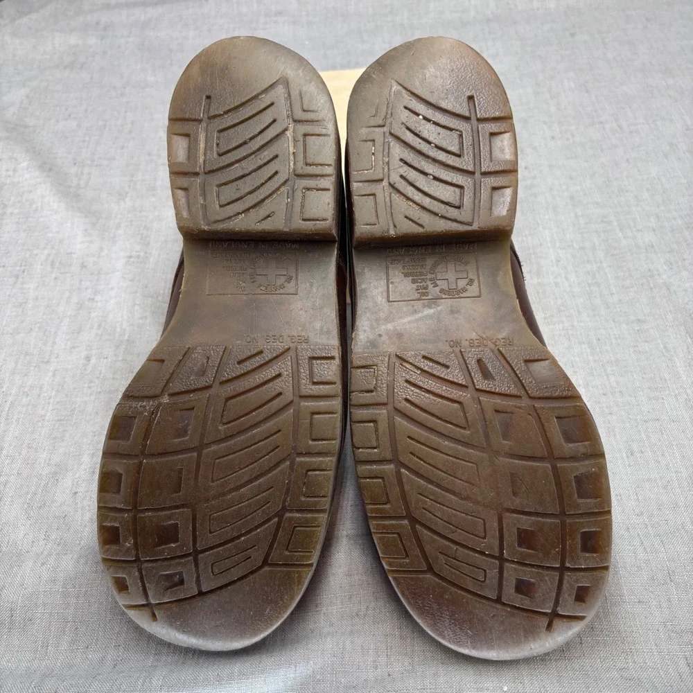 Vintage Dr Martens Oxford Brown Leather 3 Eye Made In England RARE Men Size 10
